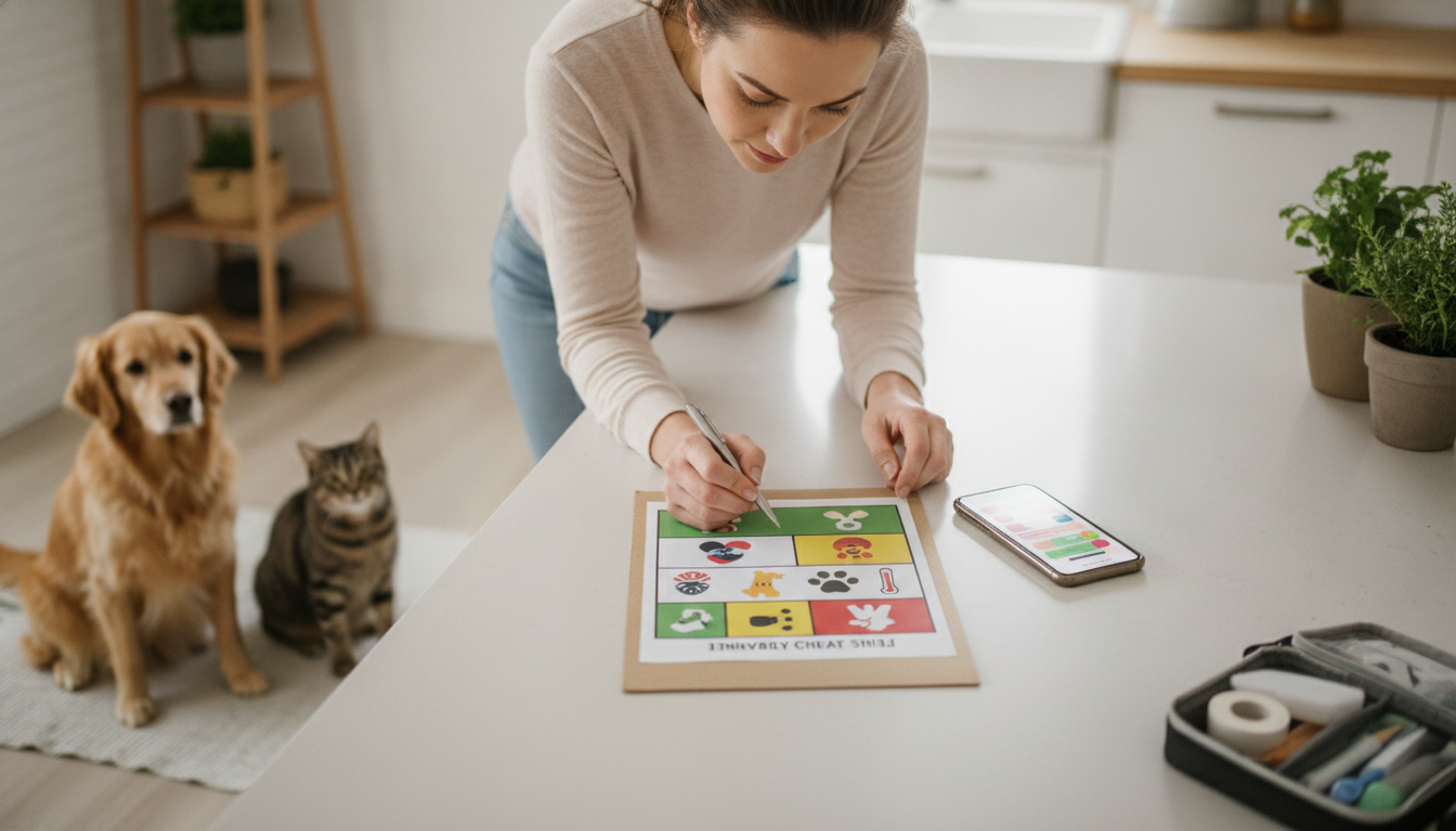 Printable Pet First-Aid Cheat Sheet for Emergencies