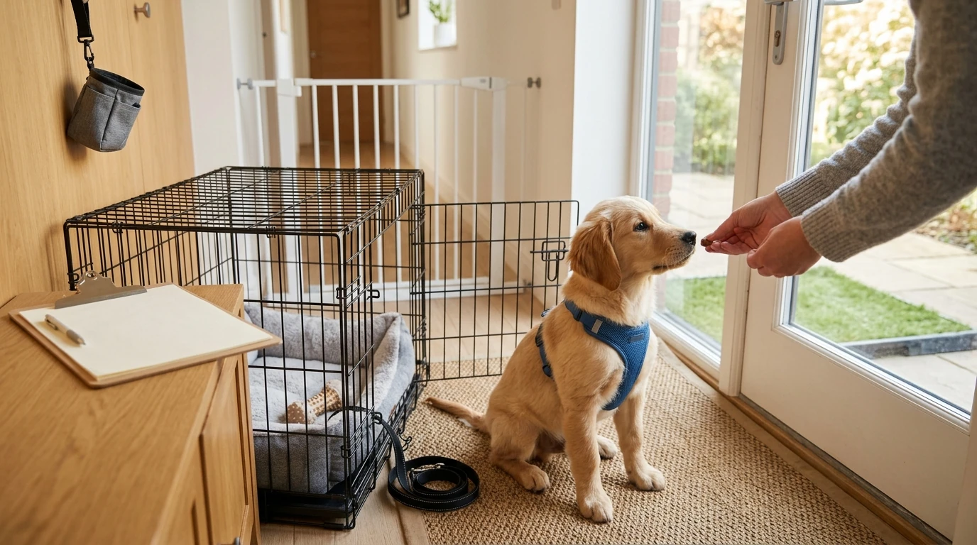 4-Week Puppy Training Plan: Potty, Crate, Commands